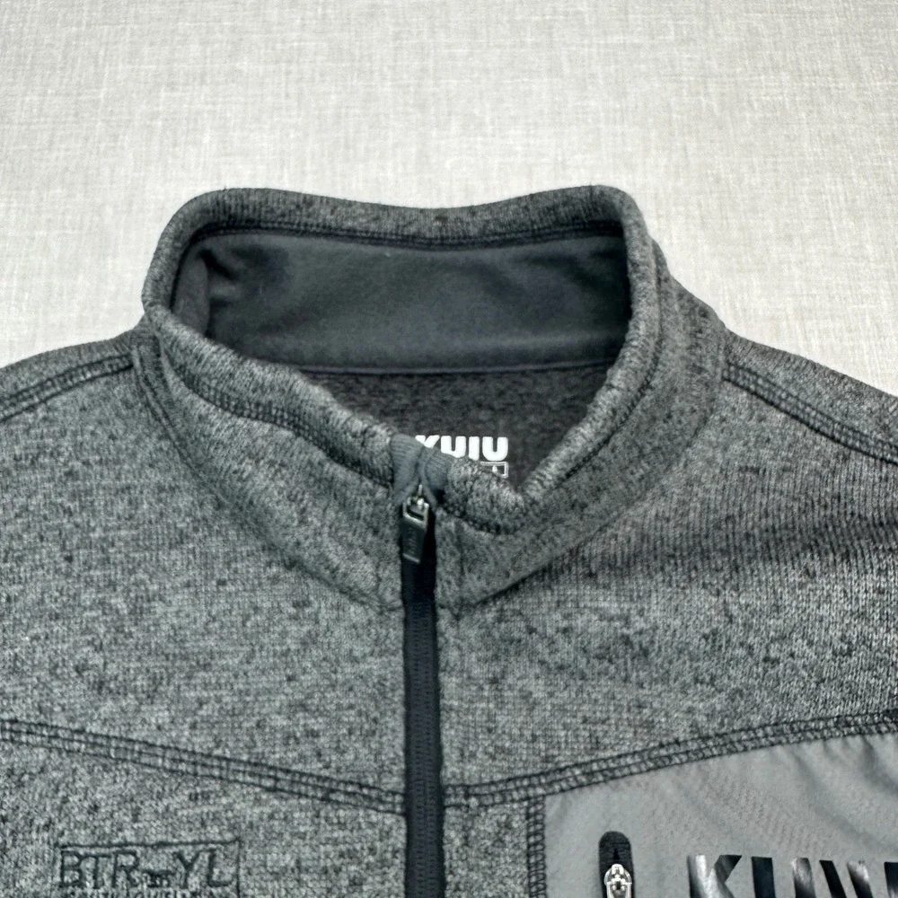 KUIU Vest Mens L Gray Base Camp High Loft Fleece Full Zip Outdoor Hiking EUC